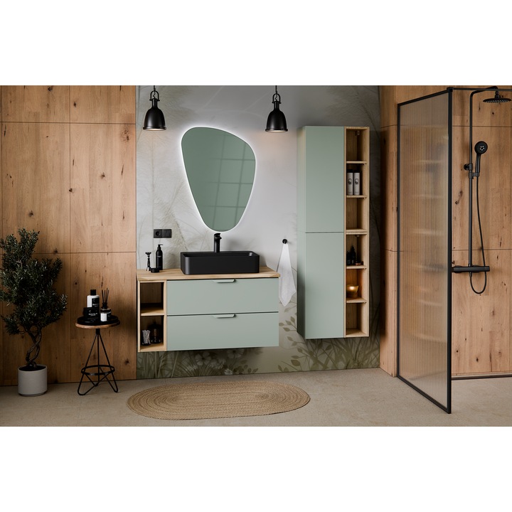 Set mobilier baie Aster Green, 80x46cm