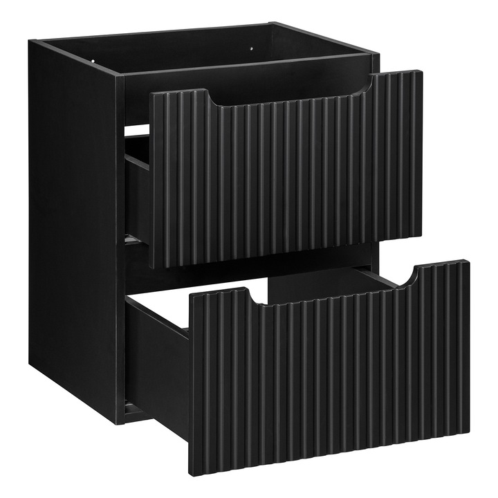 Mobilier de baie, Comad 50cm, Negru Mat