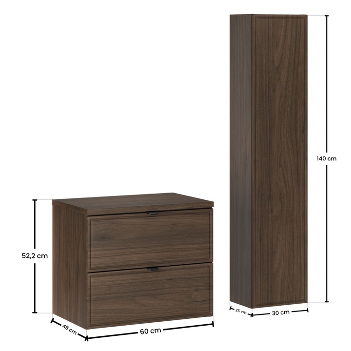 Set mobilier baie Comad Terra Villa 60x46cm