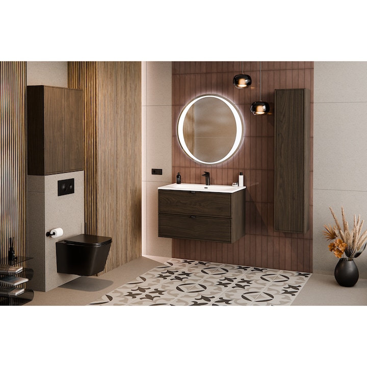 Set mobilier baie Comad, Terra Villa, 30x18,5x80cm, Orzech Villa