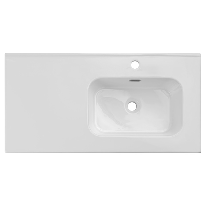 Lavoar meblowy Comad 90cm, ceramica, alb lucios, 91x46x17cm
