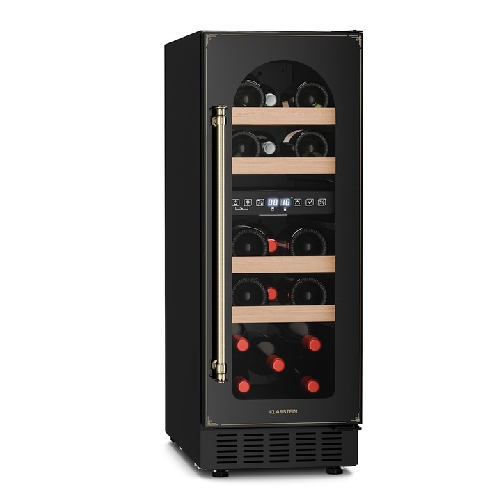 Klarstein, Vinovilla Victoria 17 Built-In Duo Vilhelmine Edition, Vinoteca, 17 Sticle, Usa De Sticla