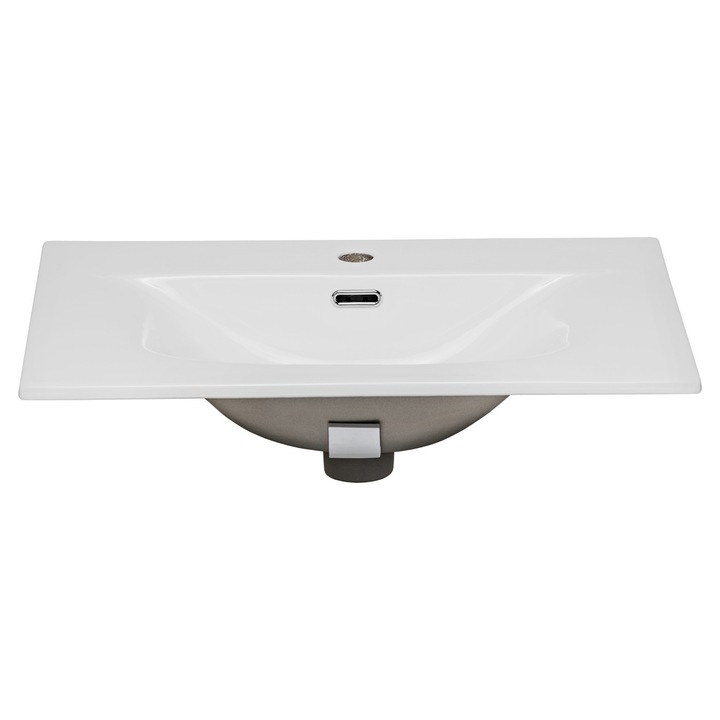 Lavoar meblowy Comad 90cm, ceramica, alb lucios, 91x46x17cm