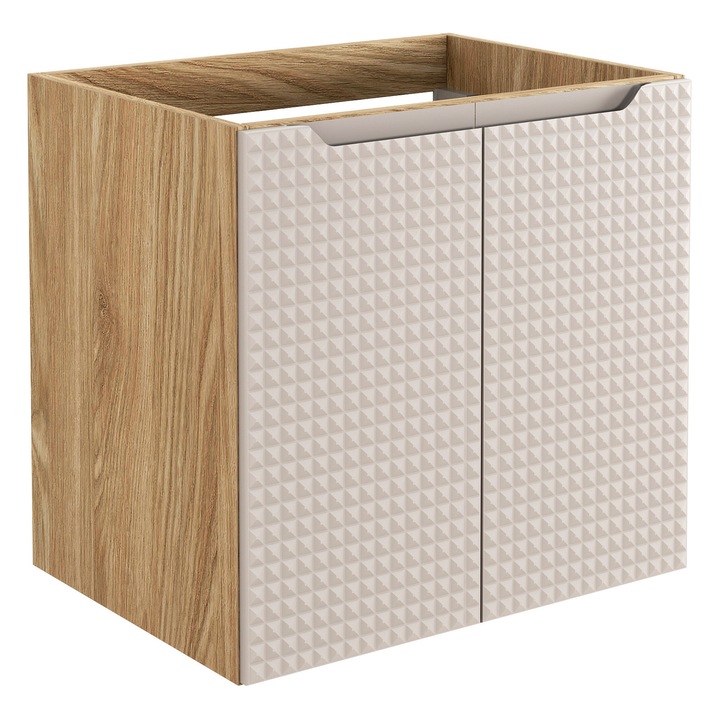 Dulap sub chiuveta Comad, 60 x 46 x 57 cm, 2 usi, Luxor Beige, bej