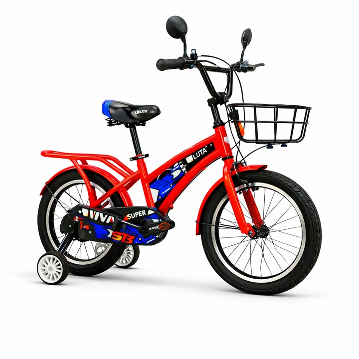 Gyermek kerékpár 20 hüvelykes első/hátsó fékkel, acélvázzal, első kosárral, gyermek kerékpár 7-10 éveseknek