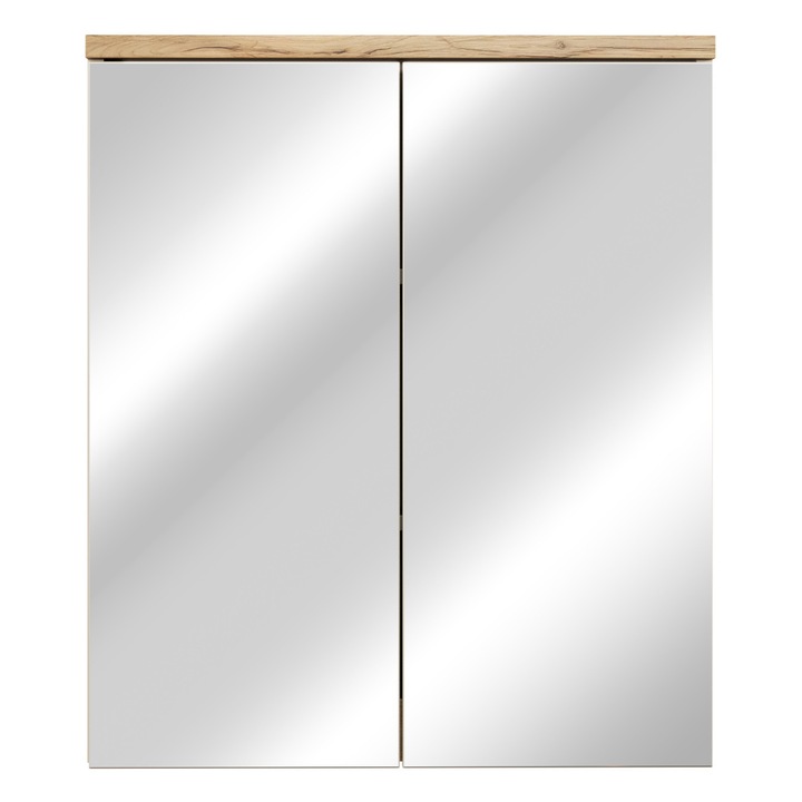 Dulap cu oglinda, Comad Bali Cashmere, 60x20x70cm, mat, 2 usi, montaj simplu