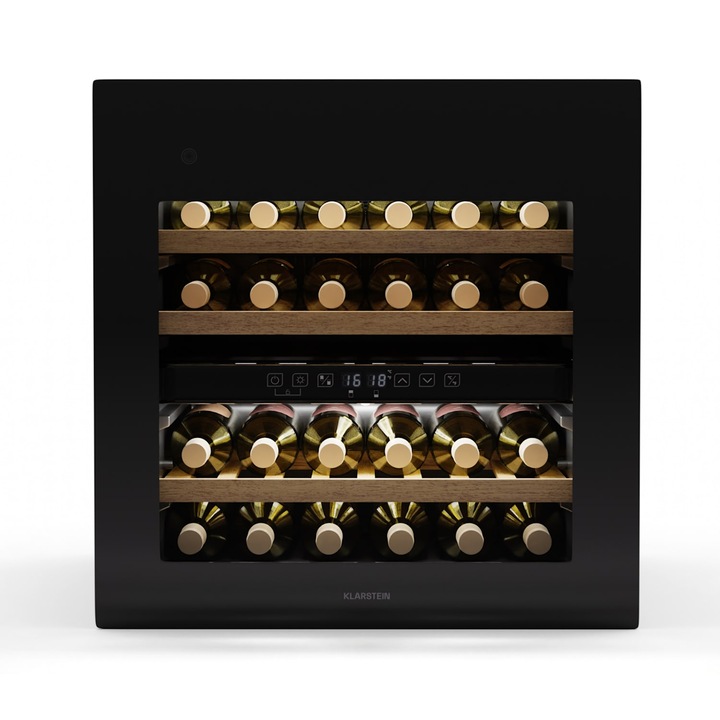 Klarstein, Frigider Pentru Vinuri Rhone 36 Duo, 36 Sticle, Control Led, Push-To-Open, Silentios