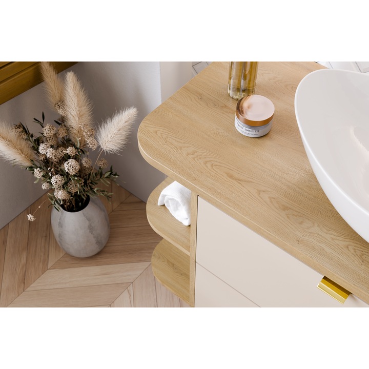 Set mobilier baie Aster White, 120x46cm