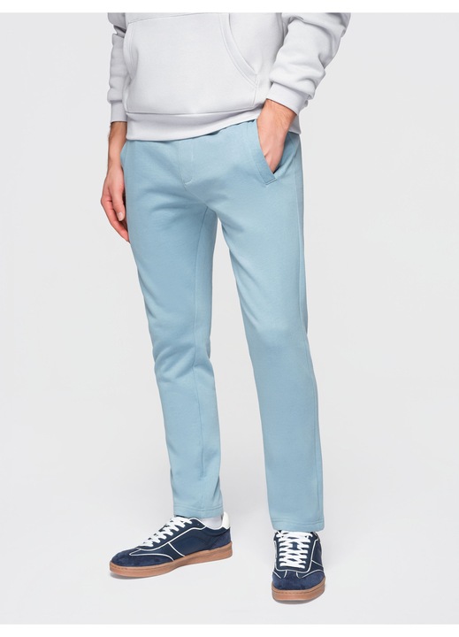 Pantaloni de trening basic OMBRE OM-PABS-0304, Albastru deschis, L