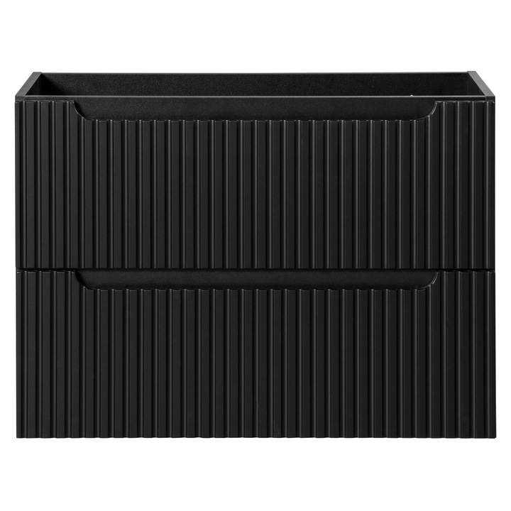 Dulap baie, Comand, Nova Black, 80x39x57cm, 2 sertare, negru mat