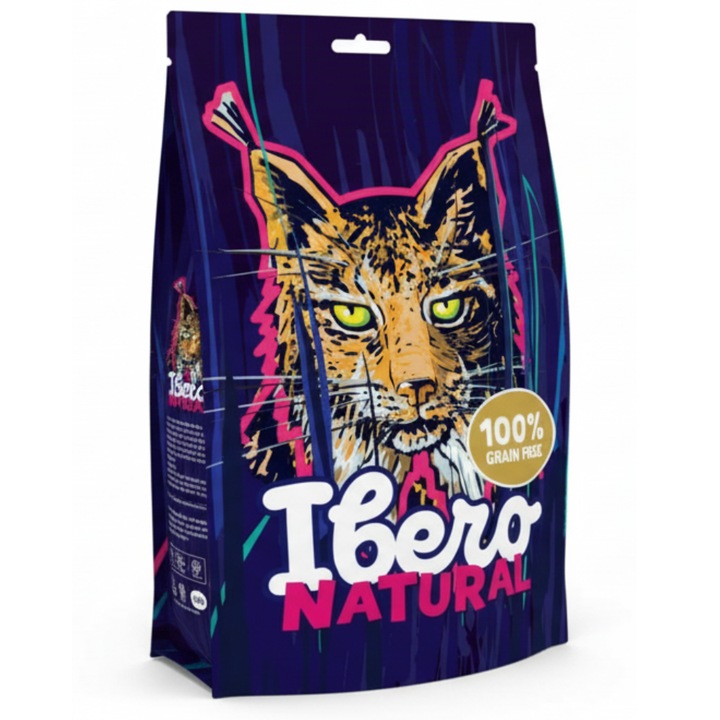 Ibero Grain-Free Cat Hairball Turkey 500 g – hrana uscata super premium fara cereale pentru pisici adulte, cu curcan