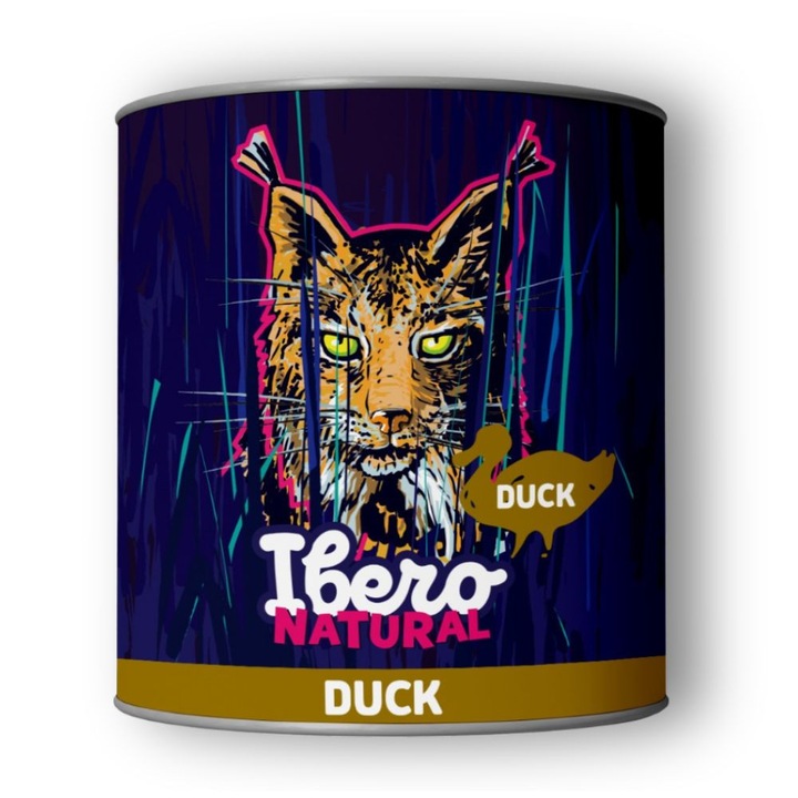 Ibero Natural Cat Rata 200 g – допълнителна естествена мокра храна за котки, с патица и пиле, без соя и изкуствени добавки