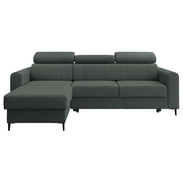 Coltar rabatabil Klefin III, MIRJAN 24, gri inchis, 169x250x82 cm