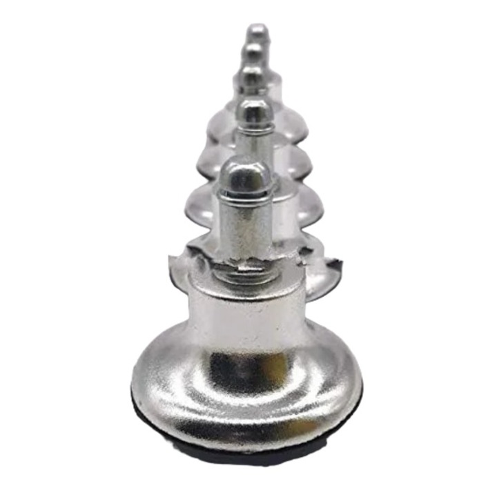 Set 5 glisoare pentru scaun de birou, 11 mm, plastic, metal, argintiu, negru