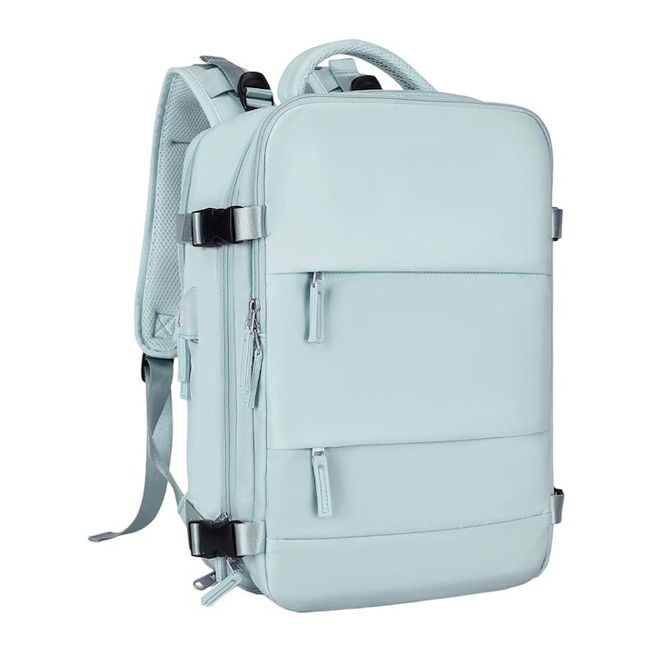Rucsac multifunctional Cracos® 45x35x20 cm albastru deschis, compartiment captusit laptop - impermeabil
