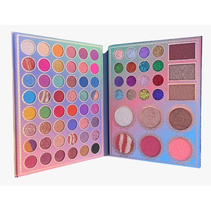 Комплект за грим, 73 цвята, Romanky, Glitter palette