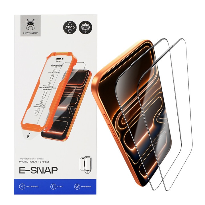 Folie Sticla HD pentru Samsung Galaxy S26 ULTRA - 2 buc, HEYBINGO®, E-SNAP, din Sticla Securizata Duritate 9H, Cu Kit de Aplicare Instanta si Functie Automata de Indepartare a Prafului, Rezistenta la zgarieturi, Protectie Ecran Premium