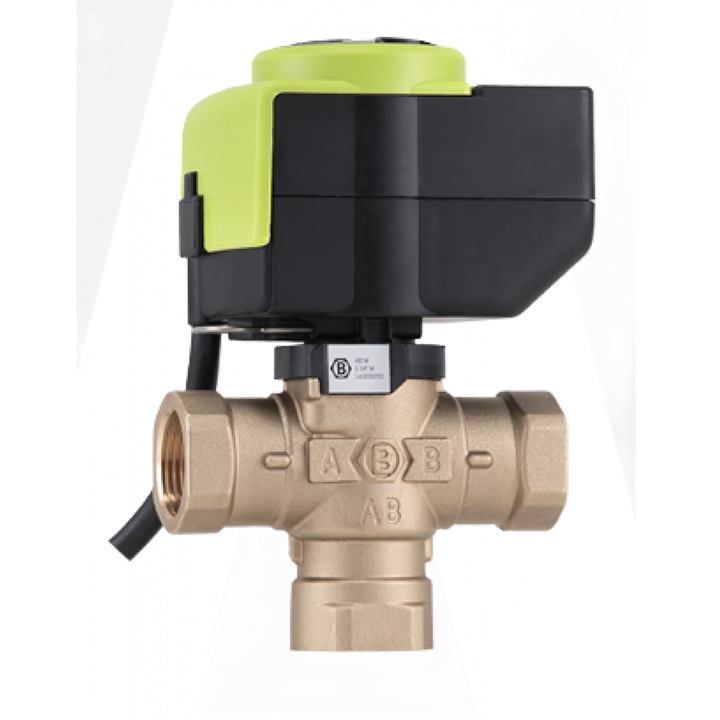 Vana de deviație 3 cai, Barberi, 1", servomotor, 8 secunde deschidere/inchidere, IP 44