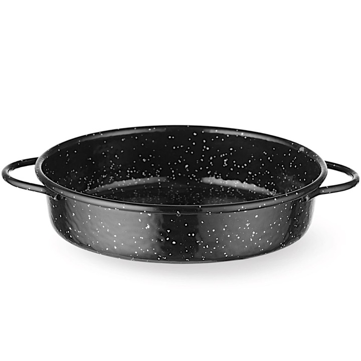 Tigaie emaliata HENDI, rotunda, 200x45mm, neagra