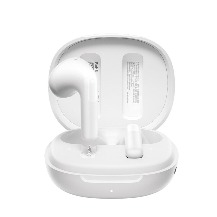Casti wireless QCY AilyBuds E10, LDAC, IPX4, alb