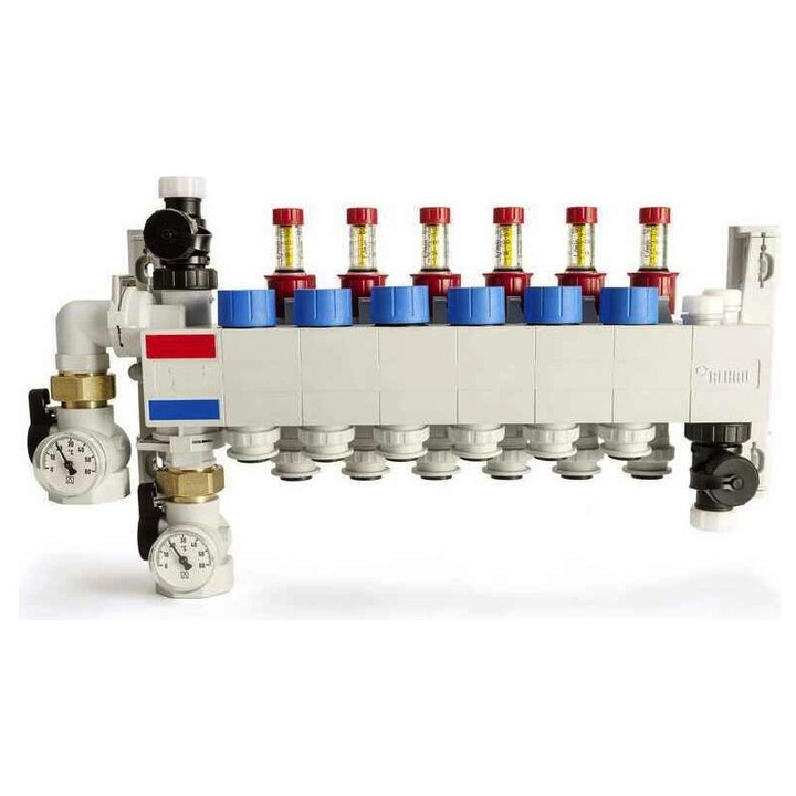 REHAU RAUTHERM SPEED Distribuitor incalzire in pardoseala HKV-D din Polimer cu racord 17×2.0 - 7 cai