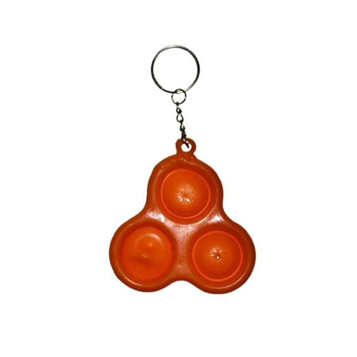 Szenzoros játék 2 az 1-ben, kulcstartó és antistressz POP IT Midex BR0703P, narancssárga