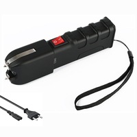 Dispozitiv Electrosoc SIKS, Lanterna Led Cu Soc Electric, Pentru Autoaparare Si Securitate Personala, Iluminare, 980000W Volt, Reincarcare La Priza, Negru