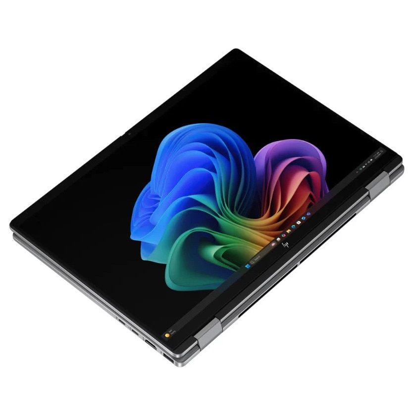 Laptop HP OmniBook X Flip Next Gen AI 14-FK0002NA, AMD Ryzen AI 7 350 pana la 5GHz, 14" 2K Touch, 16GB, SSD, 1TB, AMD Radeon 860M, Windows 11 Home, Gri