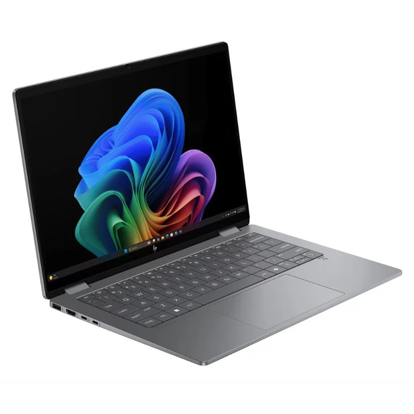 Laptop HP OmniBook X Flip Next Gen AI 14-FK0002NA, AMD Ryzen AI 7 350 pana la 5GHz, 14" 2K Touch, 16GB, SSD, 1TB, AMD Radeon 860M, Windows 11 Home, Gri
