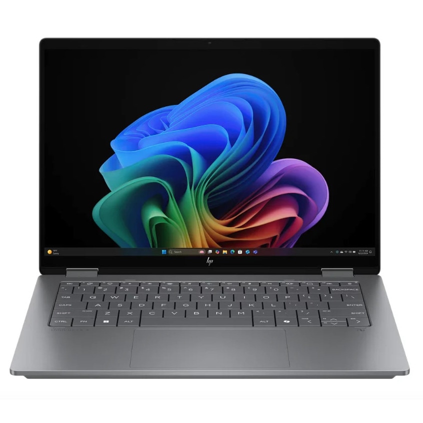 Laptop HP OmniBook X Flip Next Gen AI 14-FK0002NA, AMD Ryzen AI 7 350 pana la 5GHz, 14" 2K Touch, 16GB, SSD, 1TB, AMD Radeon 860M, Windows 11 Home, Gri
