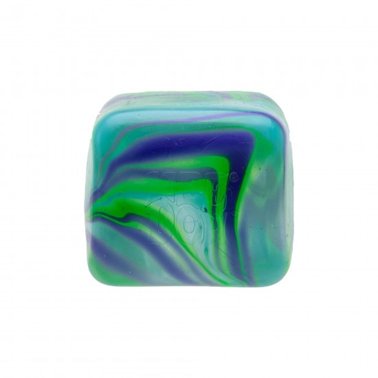 Jucarie antistres NeeDoh Cosmic Cube Verde−Albastru, cub
