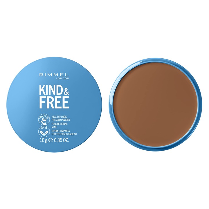 Rimmel Kind & Free Healthy Look púder 10 g, 050 Deep, mattító, vegán