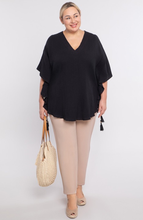 Tunica neagra asemanatoare unui poncho 46/48