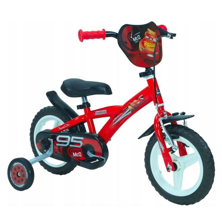 Bicicleta copii HUFFY 12" Disney CARS, rosie, set complet