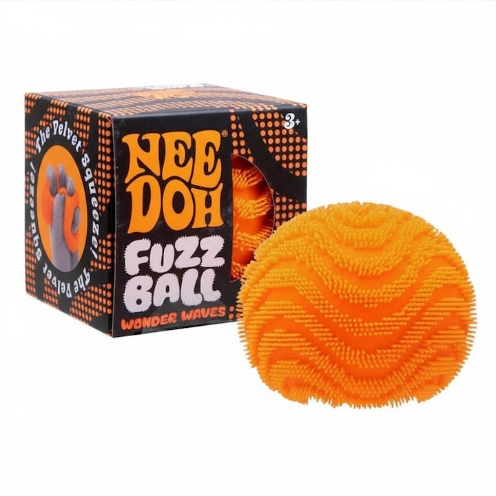 Jucarie antistres Fuzz Ball NeeDoh, 6, 3 cm ORANGE