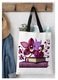 Fehér Tote Bag 38x32 cm Tündér Orchideával - DTF nyomtatás