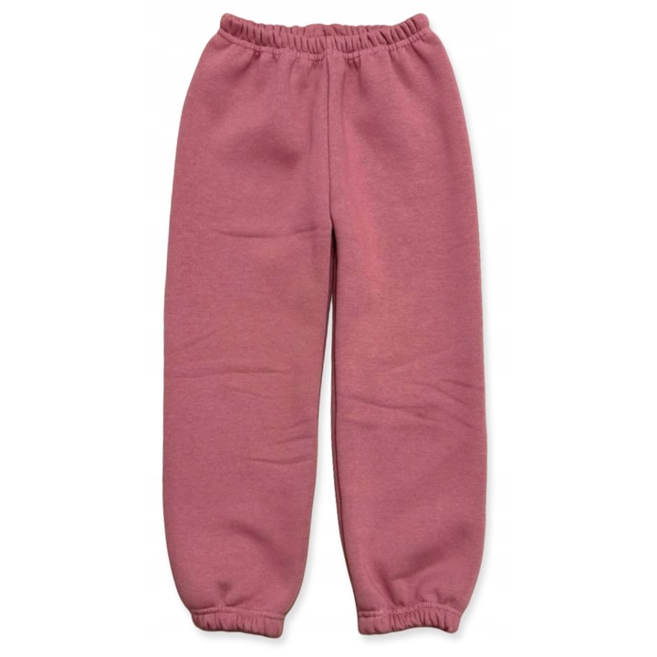 Pantaloni sport fete, Dartomik, bumbac/poliester, roz pudrat