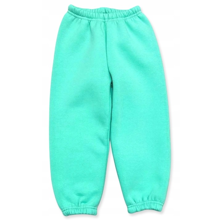 Pantaloni sport copii, Dartomik, bumbac/poliester, verde