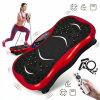 Aparat vibromasaj, platforma vibratii, Modelator vibrator, ecran tactil LCD, 2 benzi elastice cu manere atasabile, 5 programe prestabilite, 120 trepte viteza, telecomanda inclusa, pentru recuperare, ardere a grasimilor