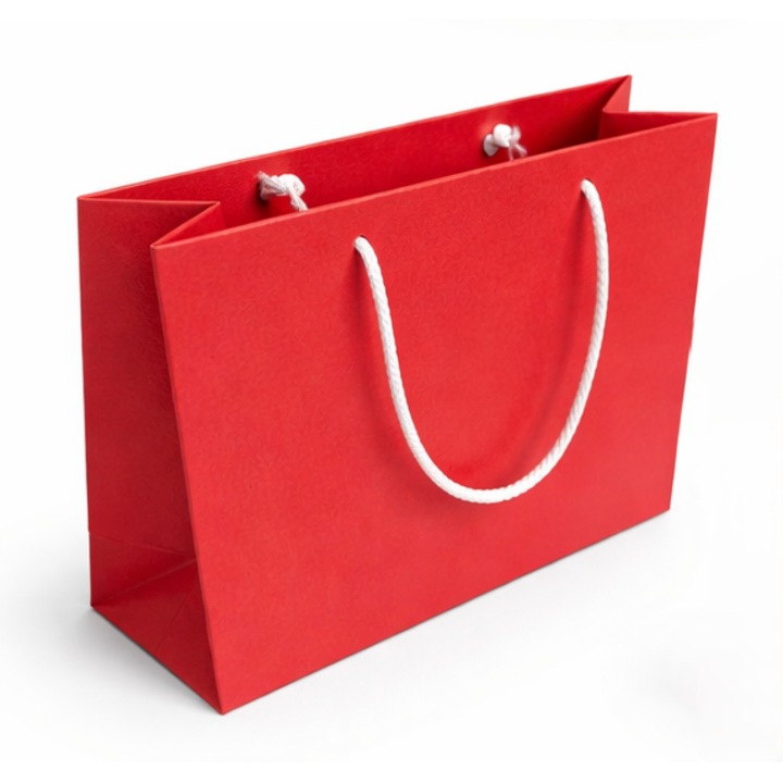 Set 10 buc - Punga pentru cadou - Nicas - rosu - 18x12x6 cm - Tip S3