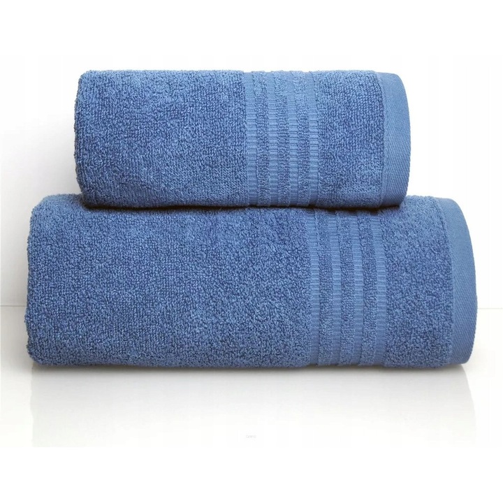 Prosop De Baie, Greno, Panama, 70 x 125 cm, 100% Microbumbac, Albastru Denim, Design Scandinav, Uscare Rapida, Foarte Moale, Rezistent La Uzura, Capacitate Excelenta De Absorbtie, 350 g/m²