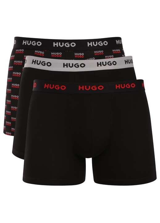 Set 3 boxeri barbati HUGO negru, bumbac