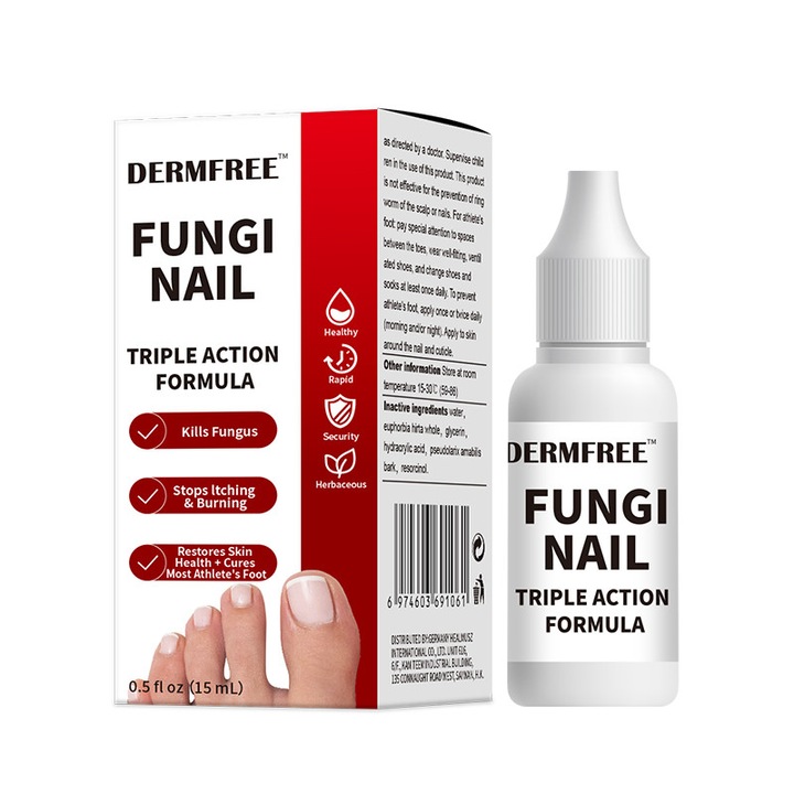 Körömkezelés, kíméletes formula, javítja a körmök megjelenését, DERMFREE 15ml