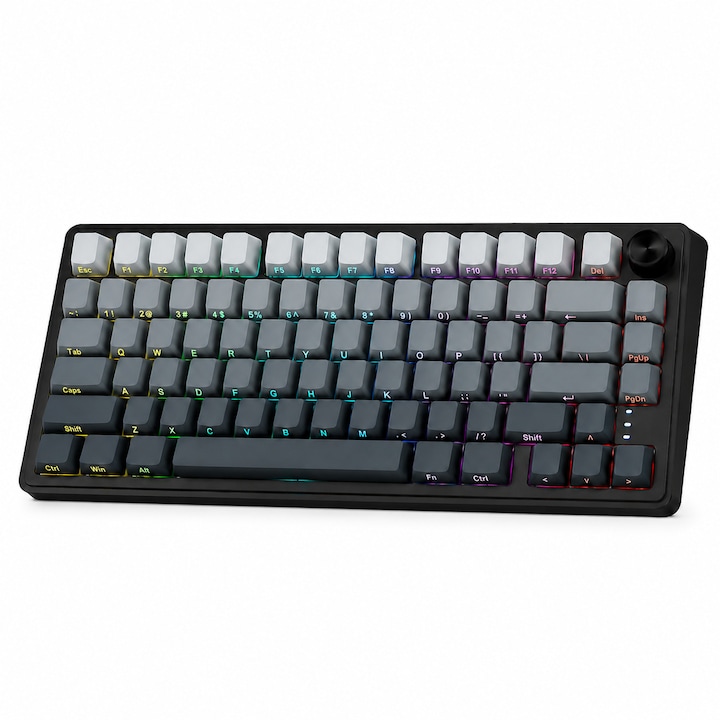 Set tastatura si mouse Logitech MX Keys S Combo pentru Mac, grafit, design ergonomic, iluminare inteligenta