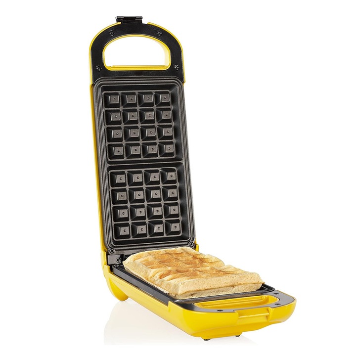 Aparat de făcut vafe Princess Flip #237316124, Strat antiaderent, 700W, 36 x 16 cm, Galben