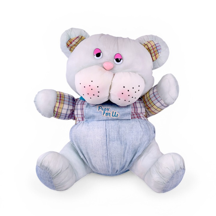 Плюшена играчка Chippo 21-99-366, Котка, Vintage Puffalump стил, 35 см, Светлосин