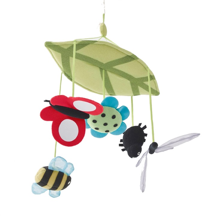 Jucărie suspendată pentru bebeluși Chippo 21-99-375, Insecte colorate, Textil, 23 × 10 cm, Multicolor