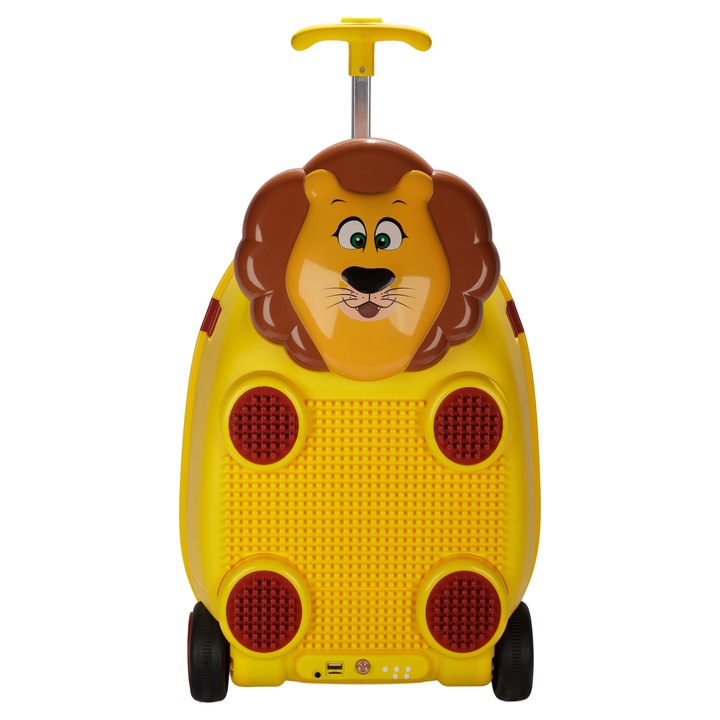 Troler copii Sagrada Catalana model leu, multicolor, 47x30x30cm, 20.5l