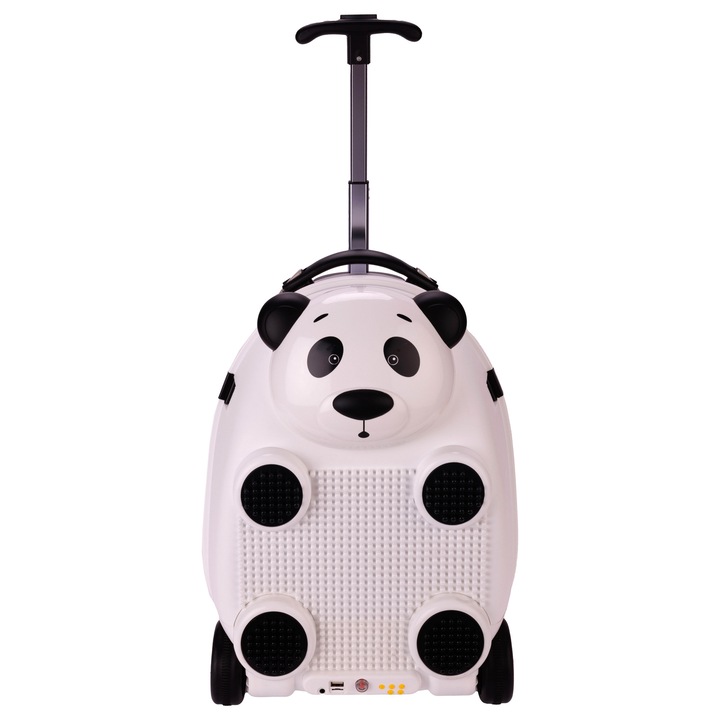 Troler copii Sagrada Catalana, model panda, funcție muzicală, multicolor, 47x30x30cm