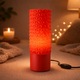 Lampa decorativă Foxwood, LED E14, roșie, 12 cm, design geometric